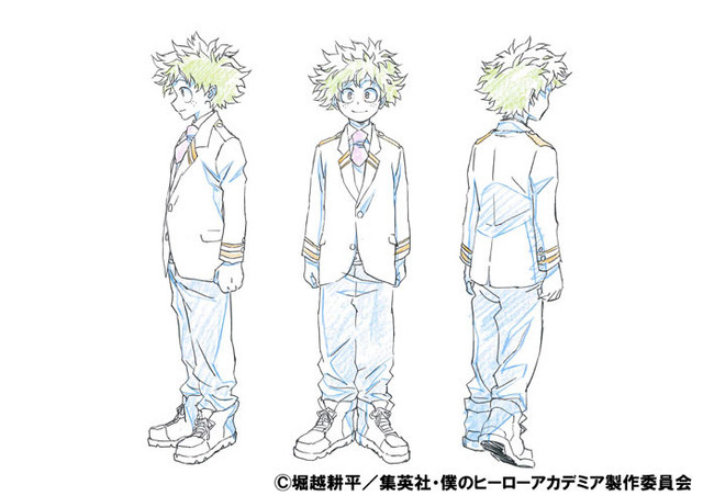 crunchyroll les model sheet de boku no hero academia dévoilés