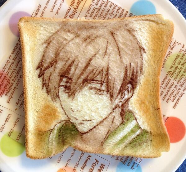 Crunchyroll - Fan Makes "Free!" Character Toast Slices In Japan