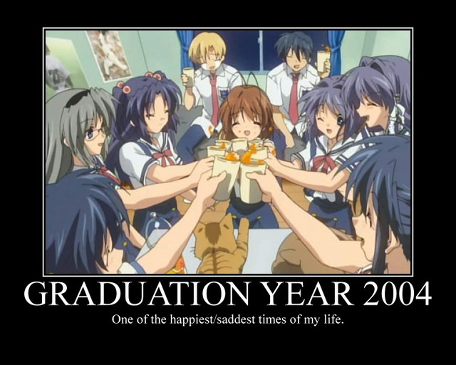 ahh 2004, the year clannad was made for the pc and ps2 "orginal game" and the year I graduated from high school.