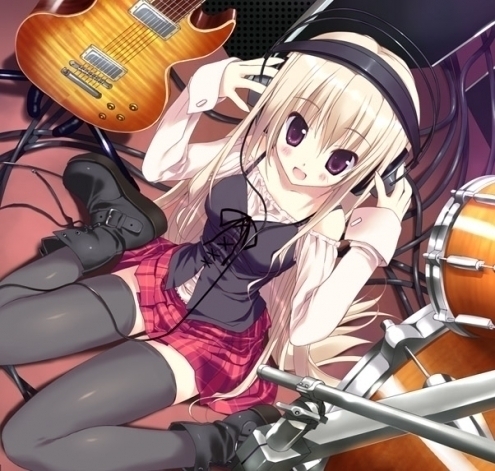 Anime Playing Guitar