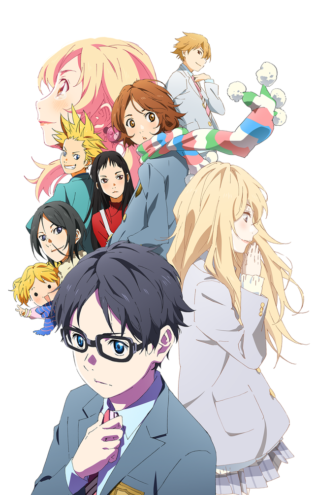classic your lie in april anime girl art
