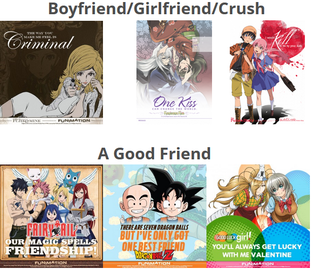 FUNimaiton Offers Printable Valetine's Cards for All Otaku Relationships