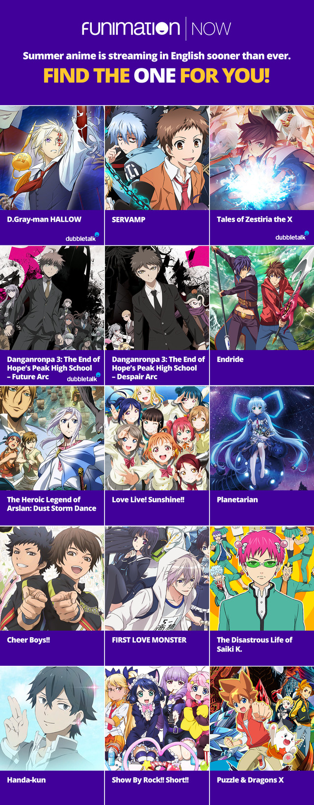 Crunchyroll Funimation Announces 15 Titles For Summer Broadcast Dub