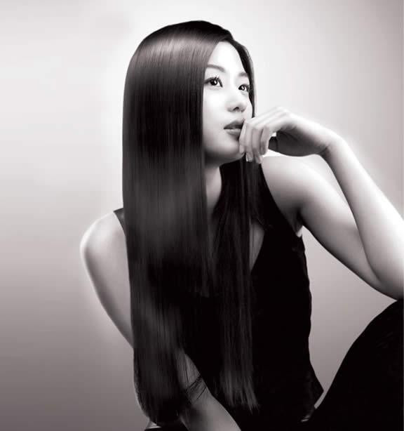 Asian long black hair