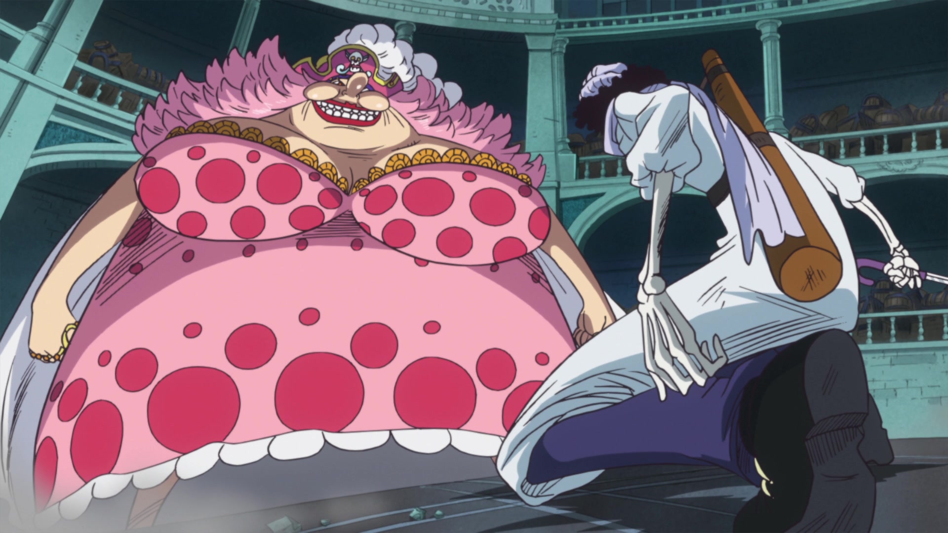 One Piece Whole Cake Island 7 878 Episode 816 The History Of The Left Eye Pedro Vs Baron Tamago Watch On Crunchyroll