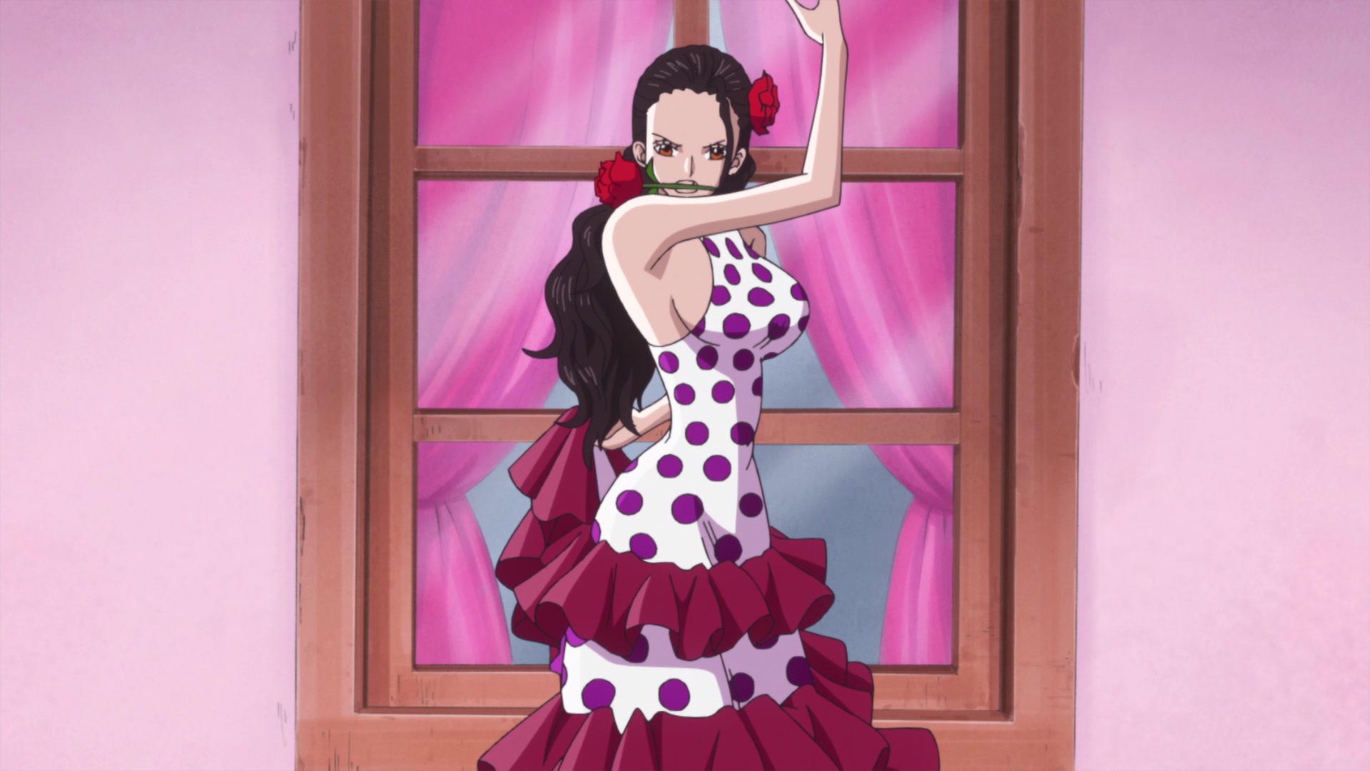 One Piece Dressrosa 630 699 Episode 632 A Dangerous Love The Dancer Girl Violet Watch On Crunchyroll