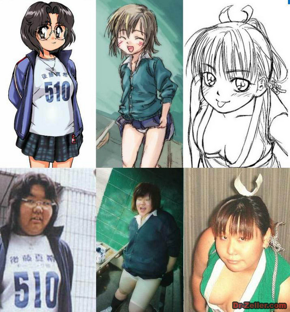 Рисунки аниме до и после