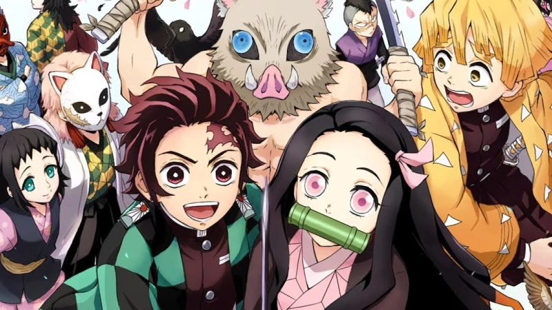 The cast of Demon Slayer