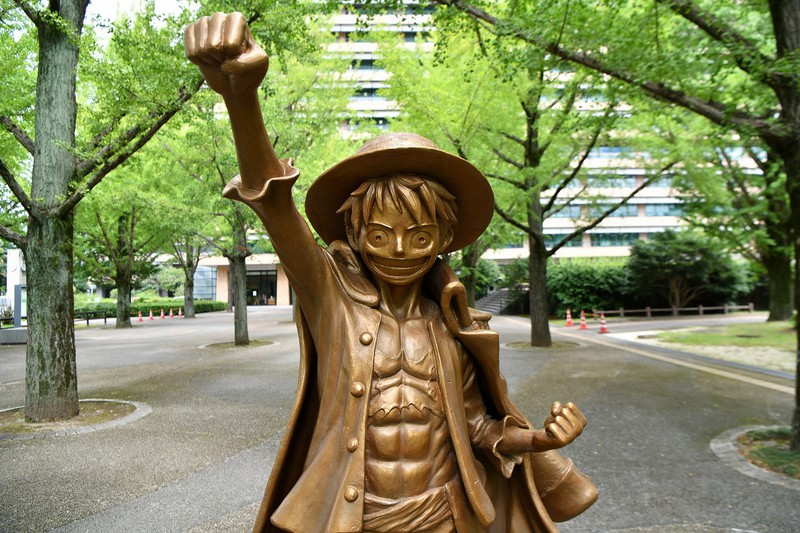 Luffy Statue in Kumamoto