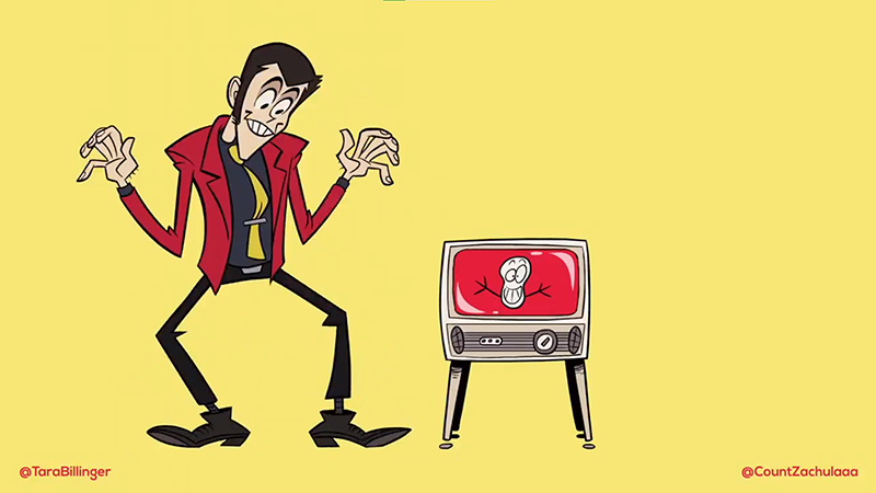 From Tara Billinger and Zach Bellissimo's Lupin the 3rd tribute eyecatch