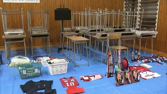 An image of the school gear stolen by the man
