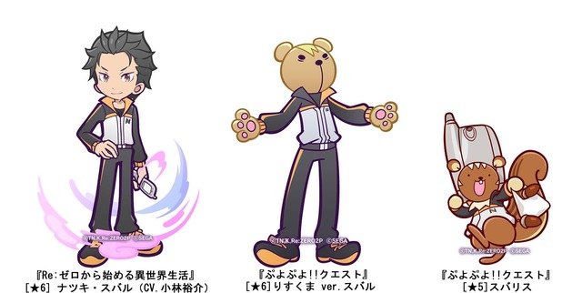 Subaru, Risukuma, and Subarisu