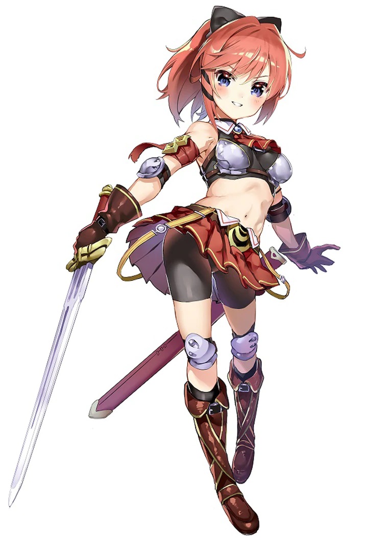 A character setting of Dianna, a swordswoman and one of the three heroines / rejected bridal candidates from the upcoming Erabarenakatta Yuusha no Hanayome stage reading event.