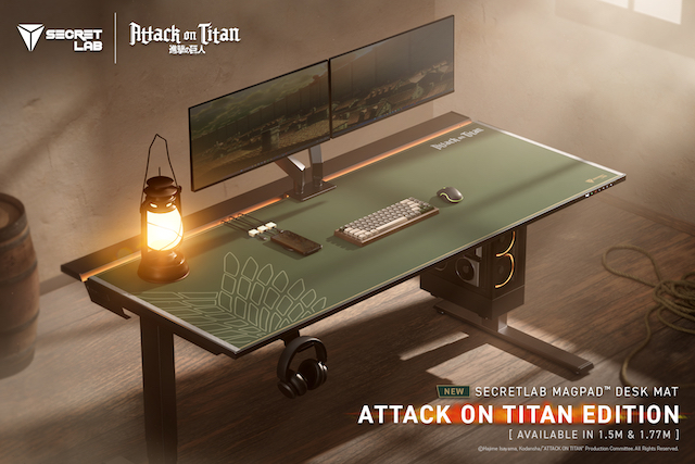 Attack on Titan x Secretlab Collection Completed with Themed Desk Mat