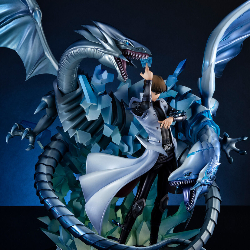 A promotional image of the upcoming V.S. Series Yu-Gi-Oh! The Dark Side of Dimensions Seito Kaiba statue from MEGAHOUSE.
