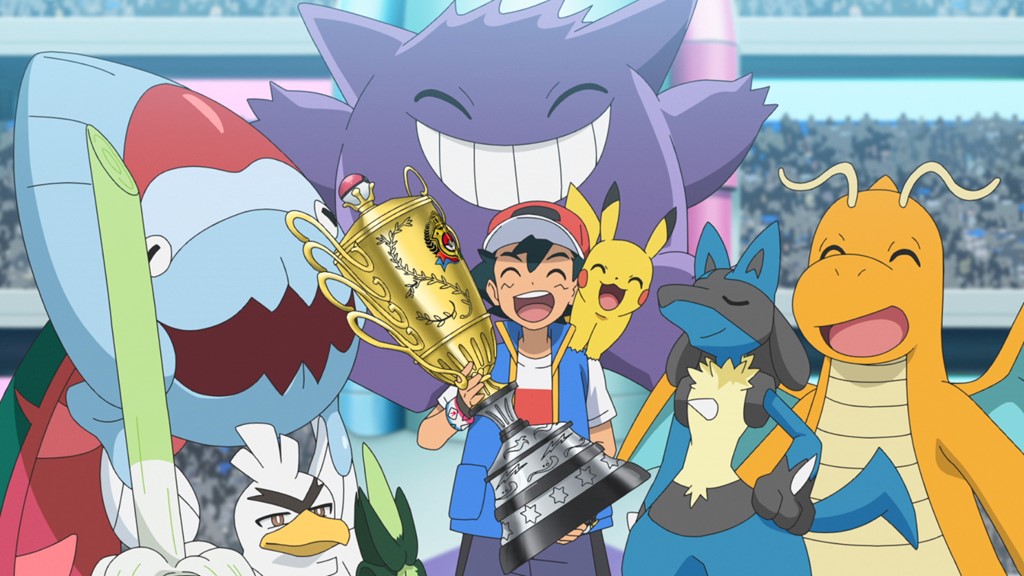 Ash wins in Pokemon!