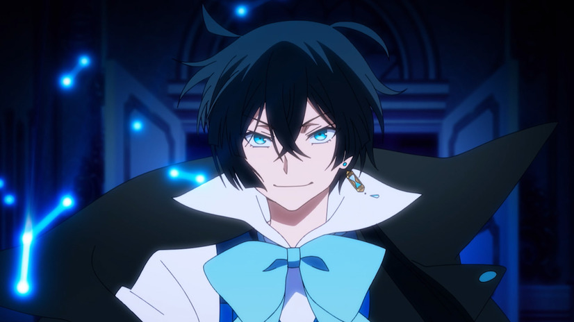 Vanitas, the owner of a mysterious grimoire, offers a somewhat sinister smile in a scene from the upcoming The Case Study of Vanitas TV anime.