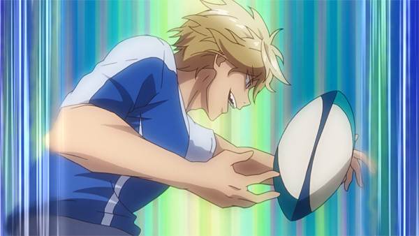 Akira Kariya explodes into action in the original rugby TV anime Try Knights.