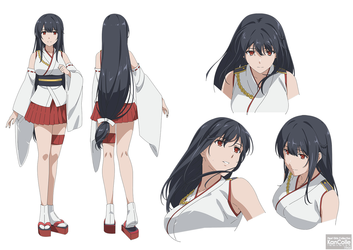 Character settings of Fuso - a dreadnought class fleet girl - from the upcoming KanColle: ITUSKA ANO UMI DE TV anime.