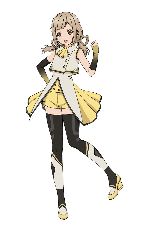 A character setting of Fumio Chitose, aka "Yellow", from the upcoming Hairpin Double short form anime.