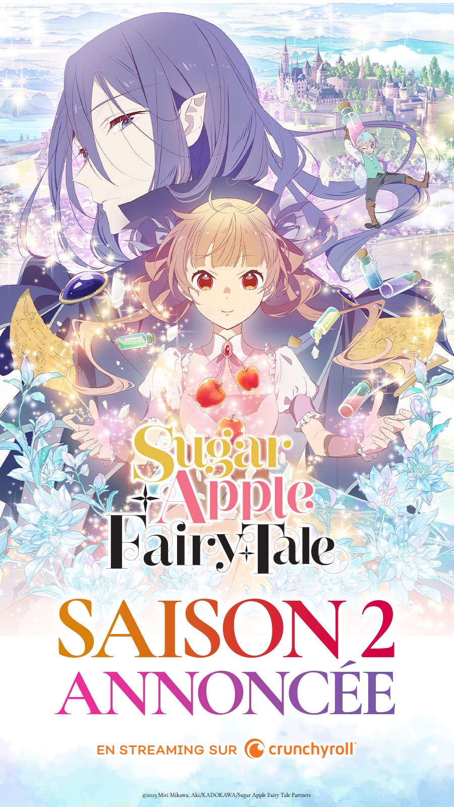 Sugar Apple Fairy Tale Saison 2 officialisée, elle sera diffusée sur Crunchyroll en streaming juste après le Japon.