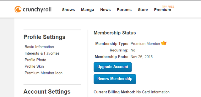 Crunchyroll Can T Buy Premium