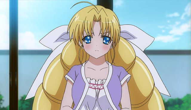 blonde, blue eyed female anime characters