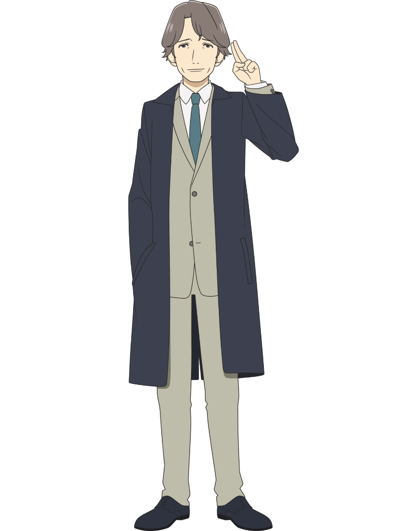 A character setting of Masahiro Gotouda from the upcoming Farewell, My Dear Cramer TV anime.