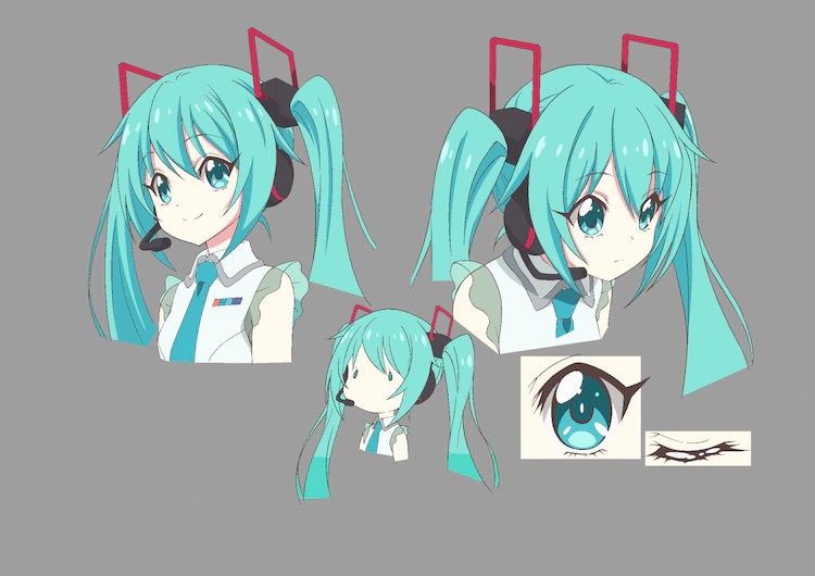A character setting of virtual idol Hatsune Miku as she appears in the upcoming Dropkick on My Devil!! X TV anime.