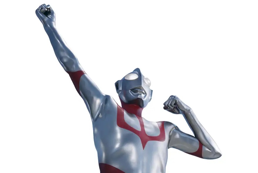 A banner image made from a promotional photo demonstrating the appearance of the ten-meter tall inflatable Shin Ultraman display that will be featured at the Shin Ultraman Yokohama Landmark Tower event that runs from April 29 - June 30, 2022, in Yokohama, Japan.