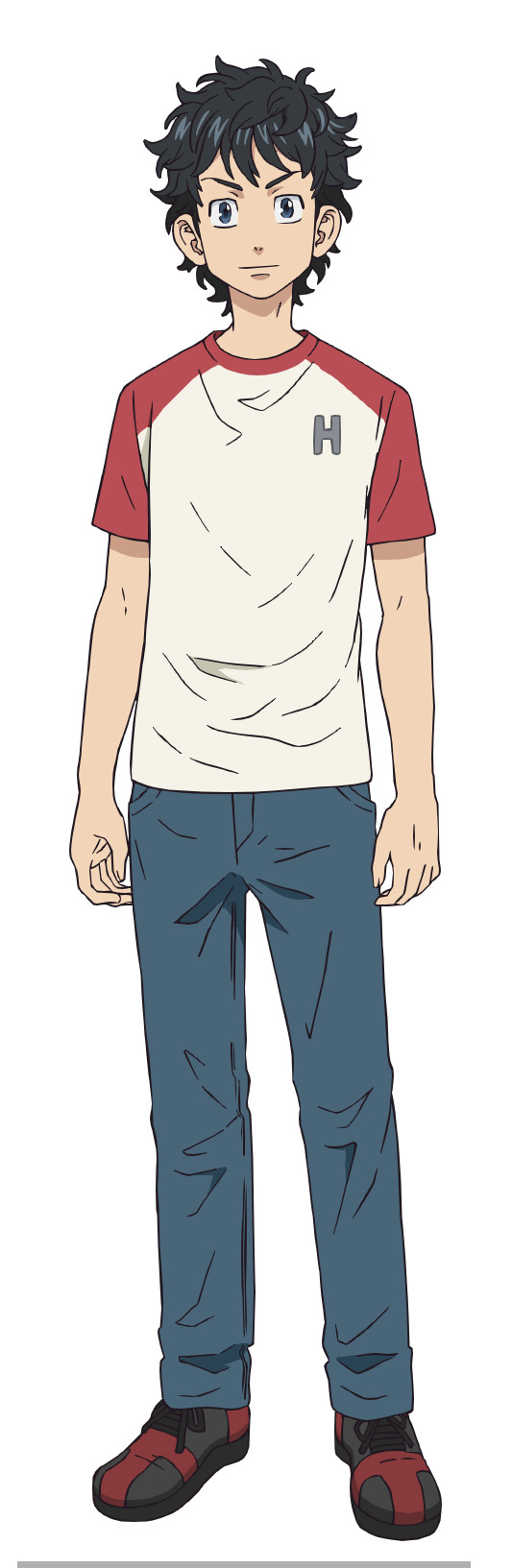 A character setting of protagonist Takemichi Hanagaki as an adult from the upcoming Tokyo Revengers TV anime.