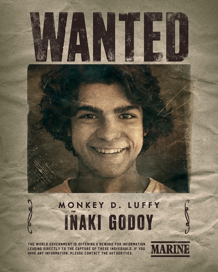 Ein Fahndungsplakat kündigt an, dass der Schauspieler Iñaki Godoy die Rolle des Monkey D. Ruffy in der kommenden Netflix-Live-Action-Serie One Piece spielen wird.