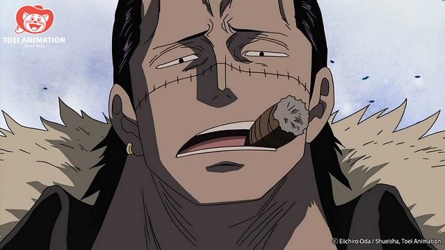 Crocadile sneering with cigar, One Piece