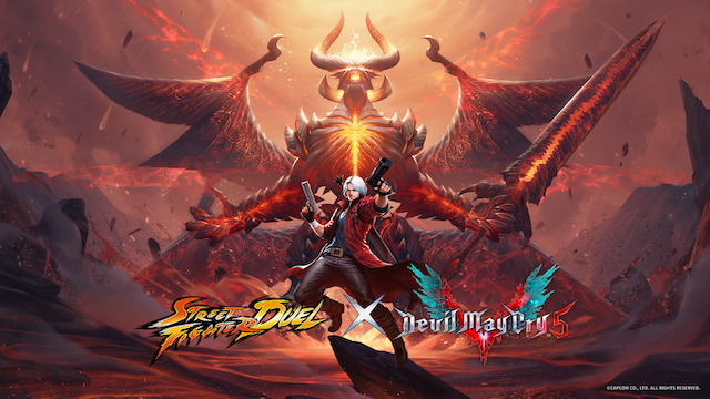 Dante from Devil May Cry 5 as he appears in Street Fighter: Duel, the new mobile game from Crunchyroll Games and Capcom