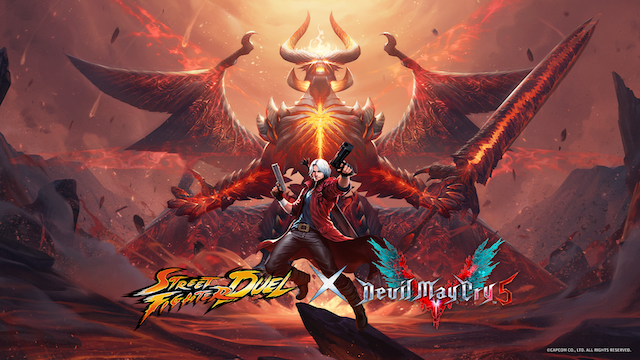 Dante aus Devil May Cry 5, wie er in Street Fighter: Duel erscheint, dem neuen Handyspiel von Crunchyroll Games und Capcom