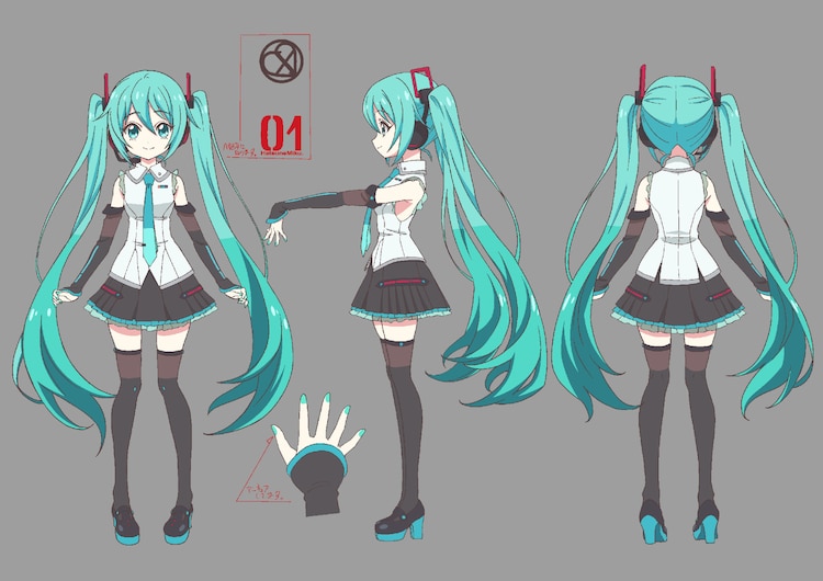 A character setting of virtual idol Hatsune Miku as she appears in the upcoming Dropkick on My Devil! X TV anime.