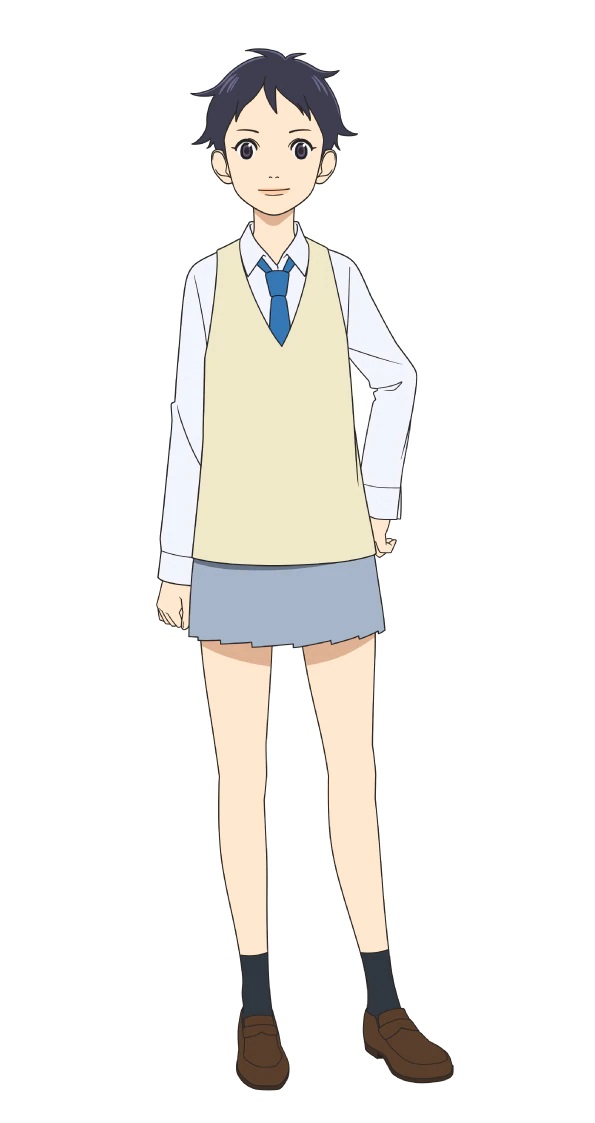 Un escenario de personajes de Ayumu Kishi, miembro del club de fútbol de la escuela secundaria del próximo anime de TV Farewell, My Dear Cramer.