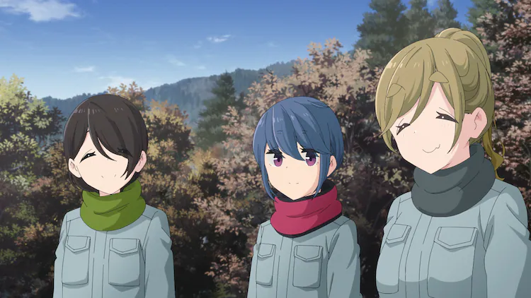 Header des Anime-Films „Laid-Back Camp“.