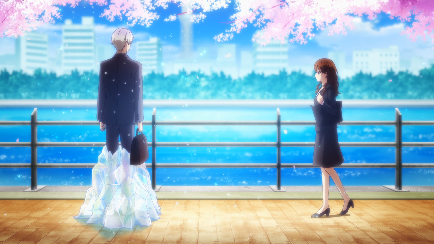 The Ice Guy and His Cool Female Colleague anime header