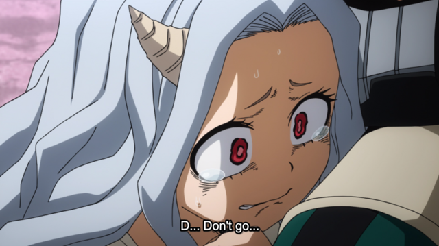 Eri pleads with Midoriya.