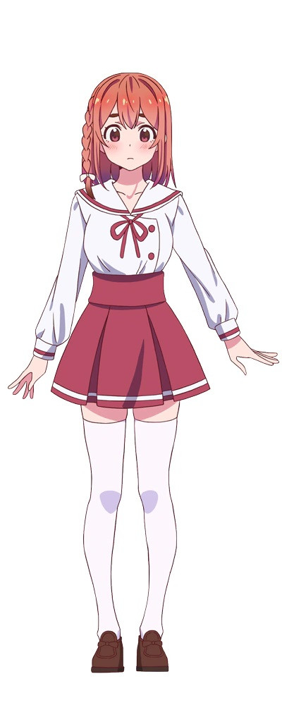 A character visual of Sumi Sakurasawa, a shy potential girlfriend from the upcoming Rent-A-Girlfriend TV anime.