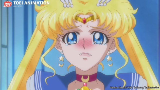 Sailor Moon llorando en Sailor Moon Crystal