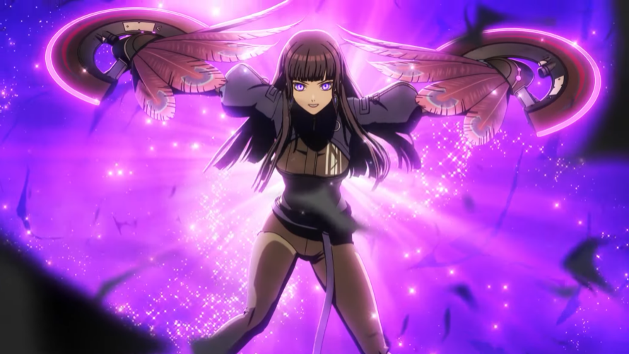 Eri Ibusaki wields a pair of half-moon blades in a scene from the upcoming D_CIDE TRAUMEREI THE ANIMATION TV anime.