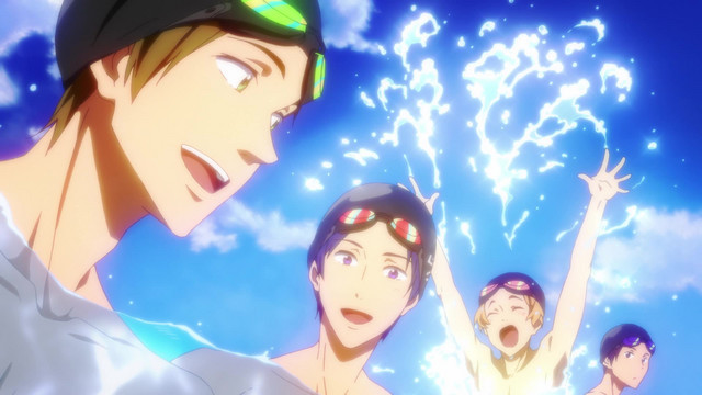 Free! - Iwatobi Swim Club Ep. 1 Dub  Reunion at the Starting Block! 