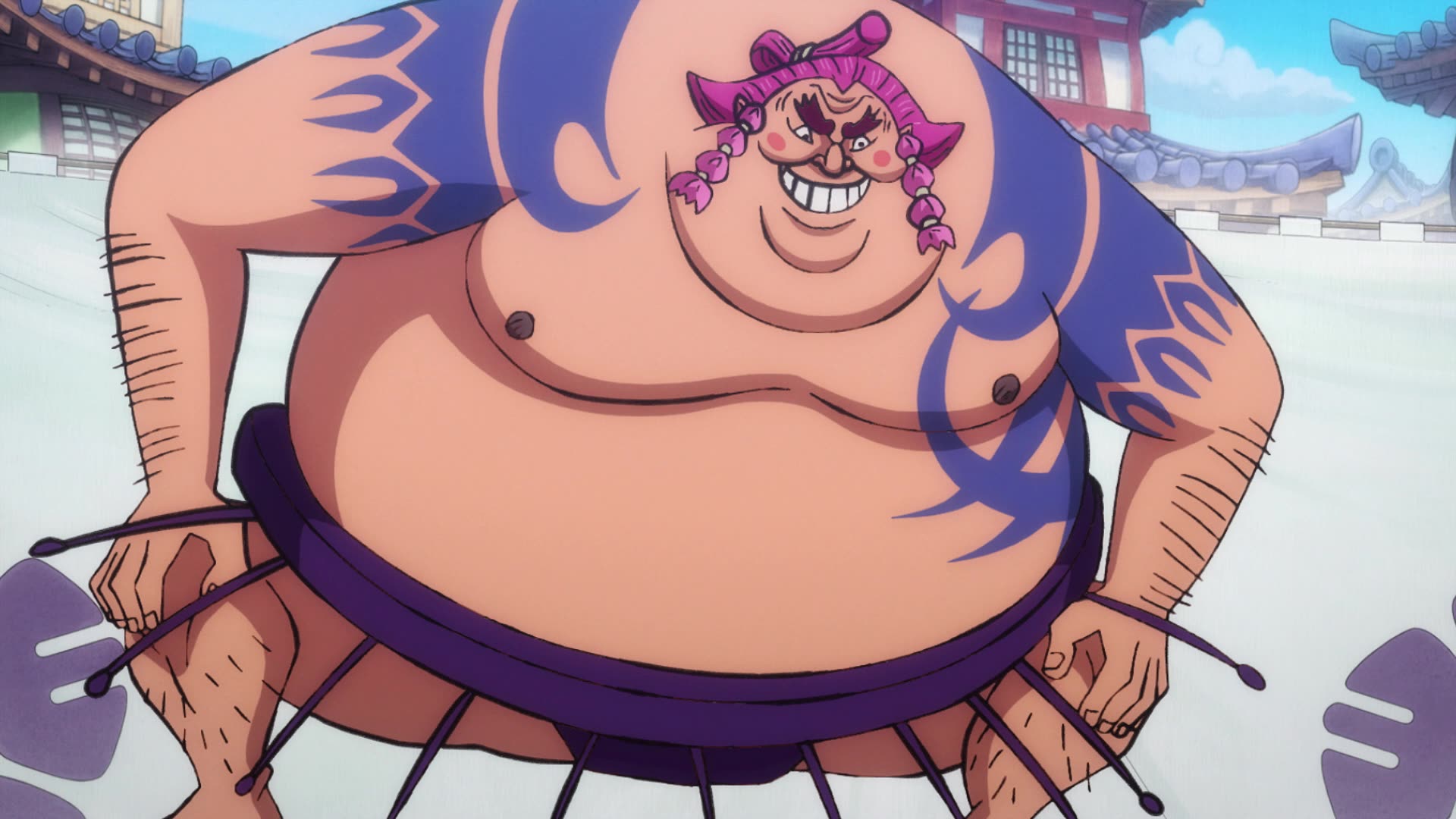 One Piece Wano Kuni 2 Current Episode 902 The Yokozuna Appears The Invincible Urashima Goes After Okiku Watch On Crunchyroll