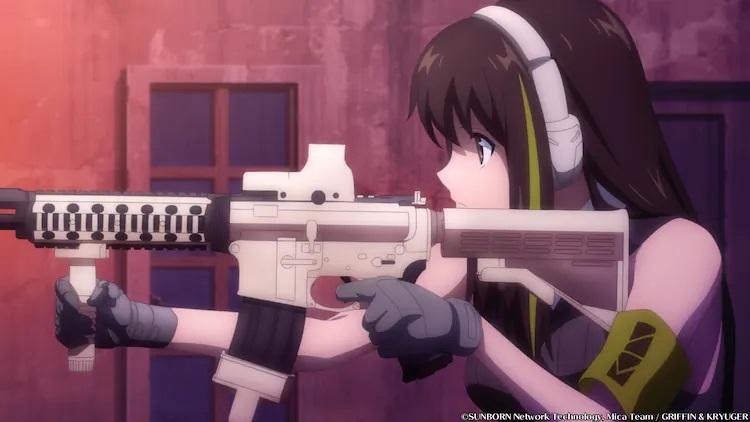 Tactical Doll M4A1 wields the same model of assault rifle that she is named after in a scene from the upcoming Girls' Frontline TV anime.