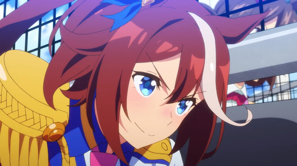 Horse girl Tokai Teio prepares to race her heart out in a scene from the trailer for the upcoming Umamusume: Pretty Derby Season 2 TV anime.