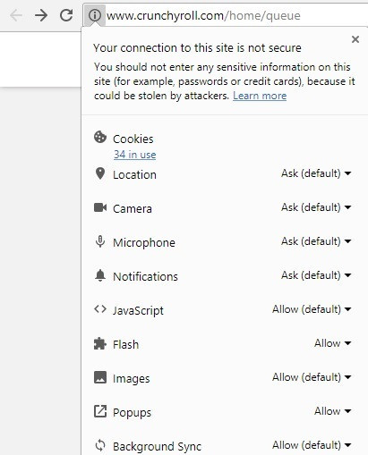 crunchyroll javascript flash player