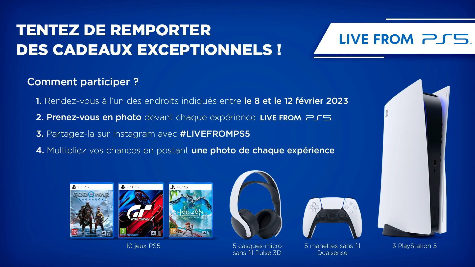 Concours Live from PS5 organisé par We Are PlayStation
