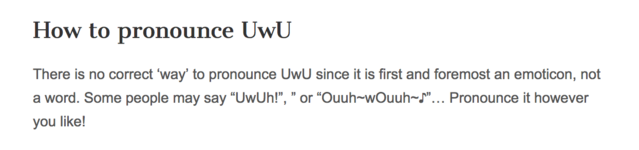 How to pronounce UwU